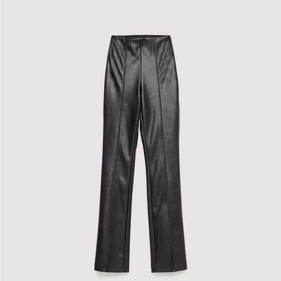 Abercrombie Black Leather Pants - Picture 1 of 2